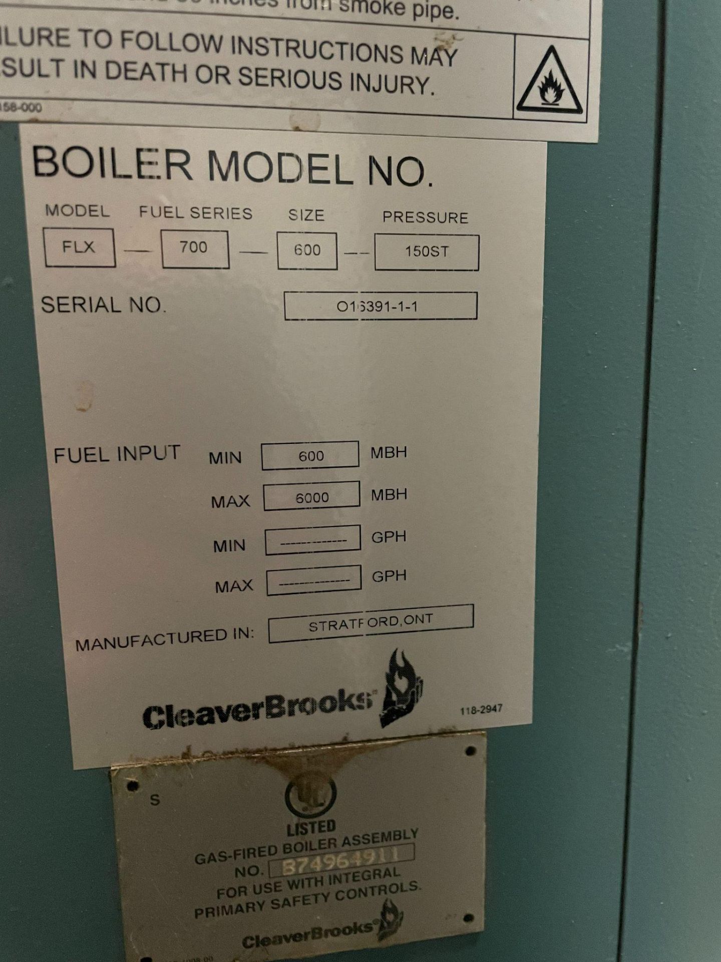 5000 PPH Cleaver Brooks FLX 700/600 Water Tube Boiler. Boiler Exchange
